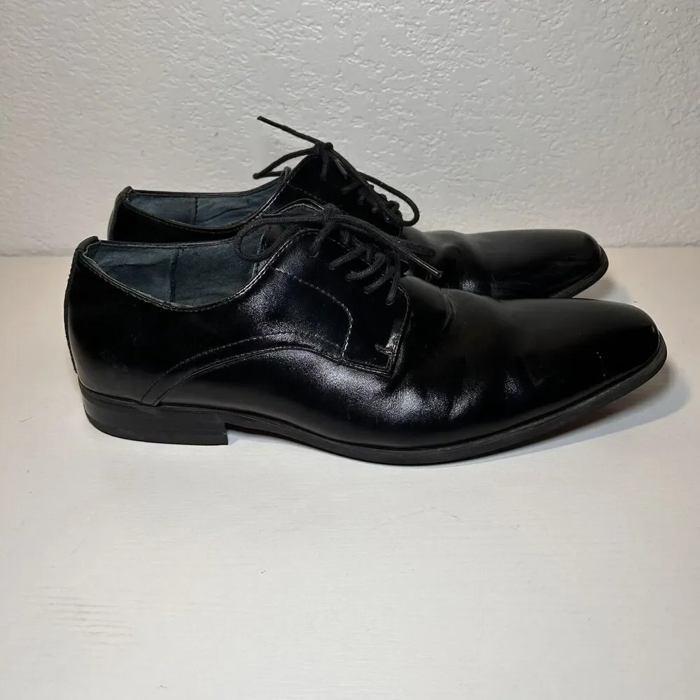 Giorgio Brutini Size 11M Men's Black Lace Up Oxford Style Red Bottom Dress Shoes